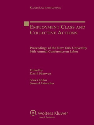cover image of Employment Class and Collective Actions
